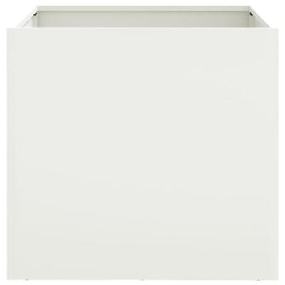 Plantenbakken 2 st 42x40x39 cm staal wit