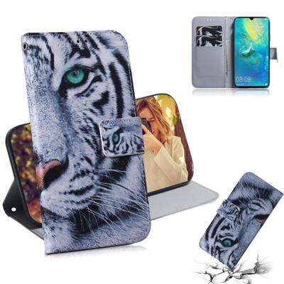 Tiger patroon gekleurde tekening horizontale Flip lederen case voor Huawei mate 20 X met houder & card slots & portemonnee