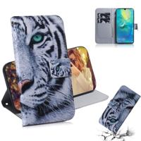 Tiger patroon gekleurde tekening horizontale Flip lederen case voor Huawei mate 20 X met houder & card slots & portemonnee - thumbnail