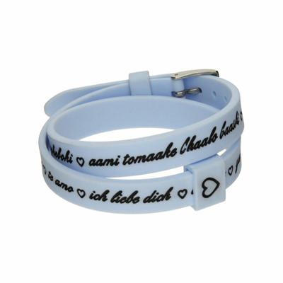 Armband Dames il mezzometro I LOVE YOU SILVER - BRACCIALE IN SILICONE/SILICONE BRACELET Armband Dames il mezzometro I LOVE YOU SILVER - BRACCIALE IN SILICONE/SILICONE BRACELET