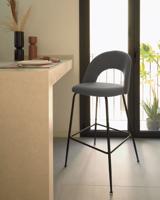 Kave Home Mahalia barkruk H63 Donkergrijs - thumbnail