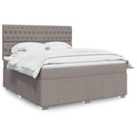 Boxspring met matras stof taupe 180x200 cm - thumbnail
