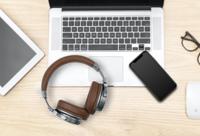 Muse M-278 BT Bluetooth hoofdtelefoon, over-ear, draadloos afspelen tot 12 uur, opvouwbaar, geïntegreerde headset, grijs/bruin - thumbnail