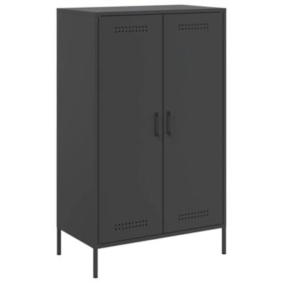 Hoge kast 68x39x113 cm staal zwart - thumbnail
