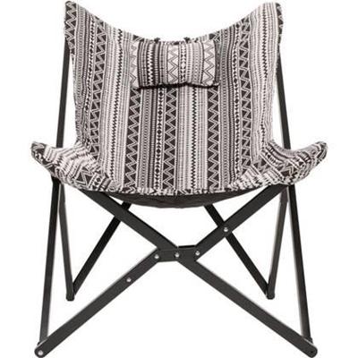 Express Aztec vlinderstoel zwart en wit 70x82x98 cm