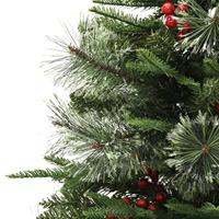 VidaXL Kerstboom met led en dennenappels 120 cm pvc en pe groen - thumbnail
