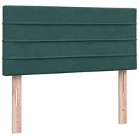 Boxspring met matras fluweel donkergroen 80x220 cm - thumbnail