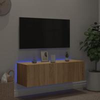 Tv-wandmeubel met LED-verlichting 100x35x31 cm sonoma eiken - thumbnail