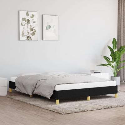 Bedframe zonder matras stof zwart 140x190 cm Bedframe zonder matras stof zwart 140x190 cm