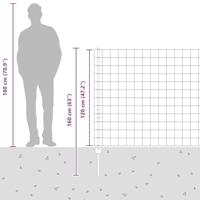 VidaXL Hek met paal grijs 1,2 x 10 m staal - thumbnail