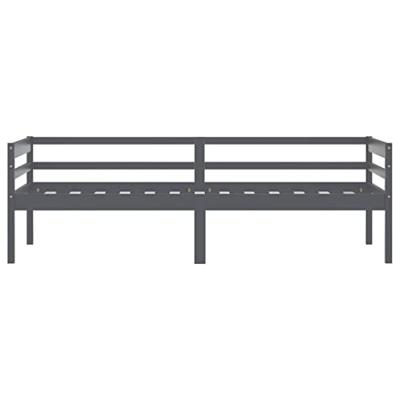 Bedframe massief grenenhout donkergrijs 90x200 cm Bedframe massief grenenhout donkergrijs 90x200 cm