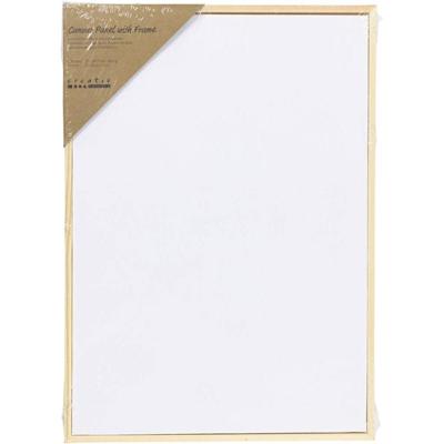 Creativ Company Canvas paneel met lijst, a4, afm 21x29,7 cm, 280 gr, wit, 1 stuk