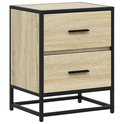 Nachtkastjes 2 st 40x31x50 cm bewerkt hout sonoma eikenkleurig