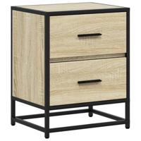 Nachtkastjes 2 st 40x31x50 cm bewerkt hout sonoma eikenkleurig - thumbnail