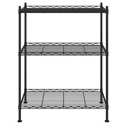Opbergrek 3-laags 150 kg 60x35x76 cm zwart