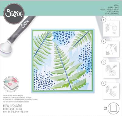 Sizzix • layered stencil fern 4pcs