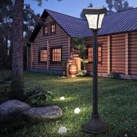 V-TAC VT-984 Solar Gazonlamp - IP65 Waterdicht - Mat Zwart - 2W - 110 Lumen - 3000K + 6000K - thumbnail