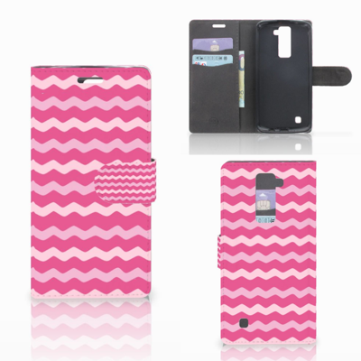 LG K10 2015 Telefoon Hoesje Waves Pink LG K10 2015 Telefoon Hoesje Waves Pink