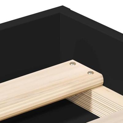 Bedframe zwart 150x200 cm King Size