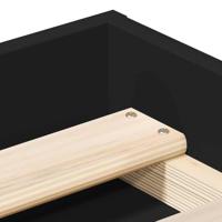 Bedframe zwart 200x200 cm - thumbnail