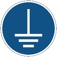 Aarding verplicht gebods- Ø 150 mm - Sticker - thumbnail