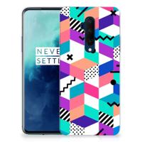 OnePlus 7T Pro | TPU Hoesje | Blokken Kleurrijk - thumbnail