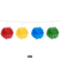 Folat BV Gekleurde pompom slinger - thumbnail