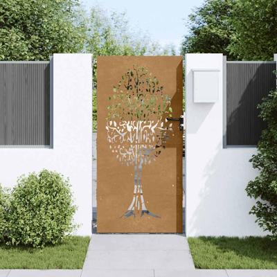 VidaXL Poort 85x175 cm boomontwerp cortenstaal