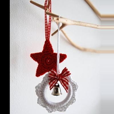 Haakpakket Kerstster en Krans (10st)