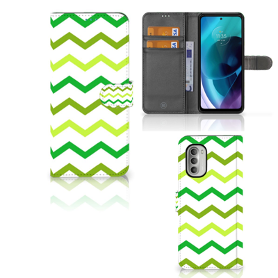 Motorola Moto G51 5G | Telefoon Hoesje | Zigzag Groen Motorola Moto G51 5G | Telefoon Hoesje | Zigzag Groen