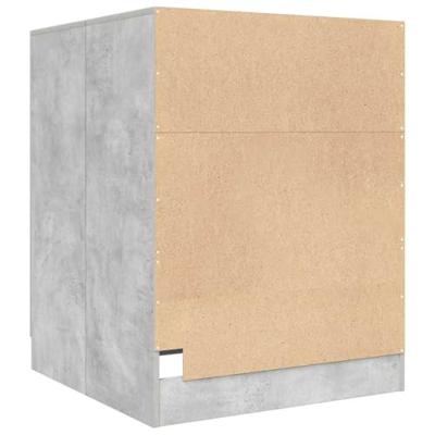 VidaXL Wasmachinekast 71x71,5x91,5 cm betongrijs