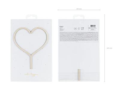 Taarttopper Houten Hart (23cm)