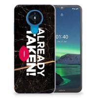 Nokia 1.4 | Siliconen hoesje | met naam Already Taken Black - thumbnail