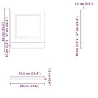 Vaatwaspaneel Kalmar 60x1,5x67 cm bewerkt hout sonoma eiken - thumbnail