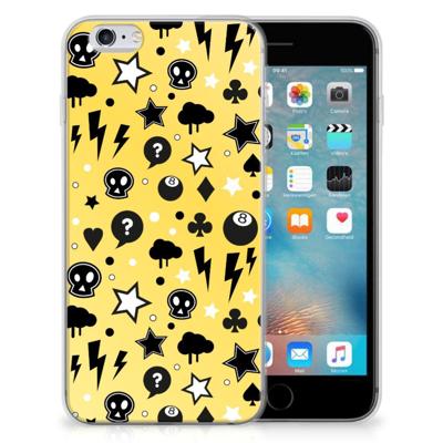 Silicone Back Case Apple iPhone 6 | 6s Punk Geel Silicone Back Case Apple iPhone 6 | 6s Punk Geel