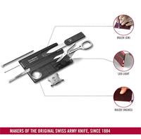 Victorinox SwissCard Lite 0.7333.T3 Zakgereedschapsset Aantal functies 13 Onyx (transparant) - thumbnail