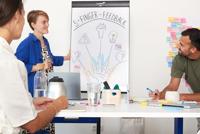 Viltstift edding 385 flipover penseel zilvergrijs | 10 stuks - thumbnail