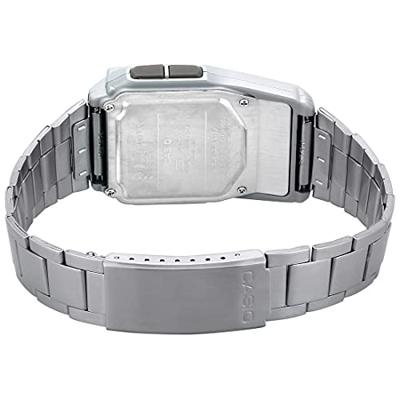 Casio DATABANK CALCULATOR STEEL Zwart Zilverkleurig Heren horloge
