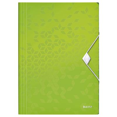 Elastomap leitz wow a4 3 klep pp groen | 10 stuks