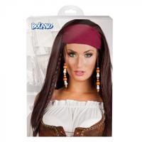 Pirate pruik met bandana - thumbnail