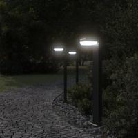 Vloerlampen voor buiten 3 st 80 cm gegoten aluminium zwart - thumbnail