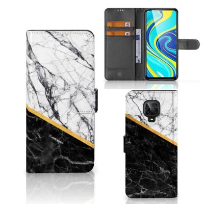 Xiaomi Redmi Note 9 Pro | Note 9S | Bookcase | Marmer Wit Zwart - Origineel Cadeau Man