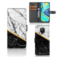 Xiaomi Redmi Note 9 Pro | Note 9S | Bookcase | Marmer Wit Zwart - Origineel Cadeau Man - thumbnail