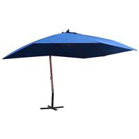 Zweefparasol met houten paal 400x300 cm blauw - thumbnail