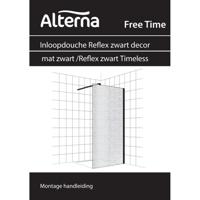 Inloopdouche BWS Free Time 90x200 cm Reflex Zwart Timeless Coating Mat Zwart Profiel Boss & Wessing - thumbnail