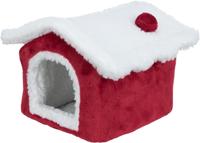 TRIXIE XMAS CUDDLY CAVE DEGOE ROOD / WIT - thumbnail