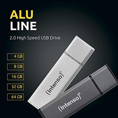 Intenso Alu Line 32GB (USB 2.0) USB-sticks Grijs