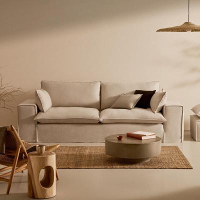 Kave Home 3-zits Bank 'Anarela' Linnen, kleur Beige