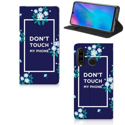 Huawei P30 Lite New Edition Design Case Flowers Blue DTMP Huawei P30 Lite New Edition Design Case Flowers Blue DTMP