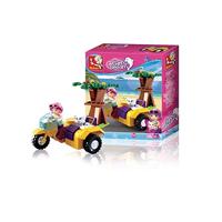 Sluban Motorcycle with Sidecar (Girl's Dream) bouwstenen set - thumbnail